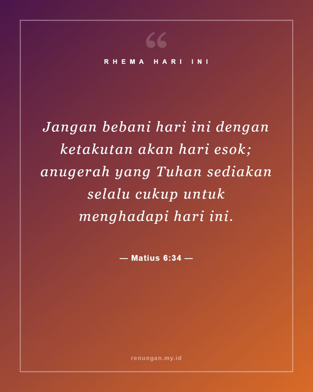 Matius 6:34