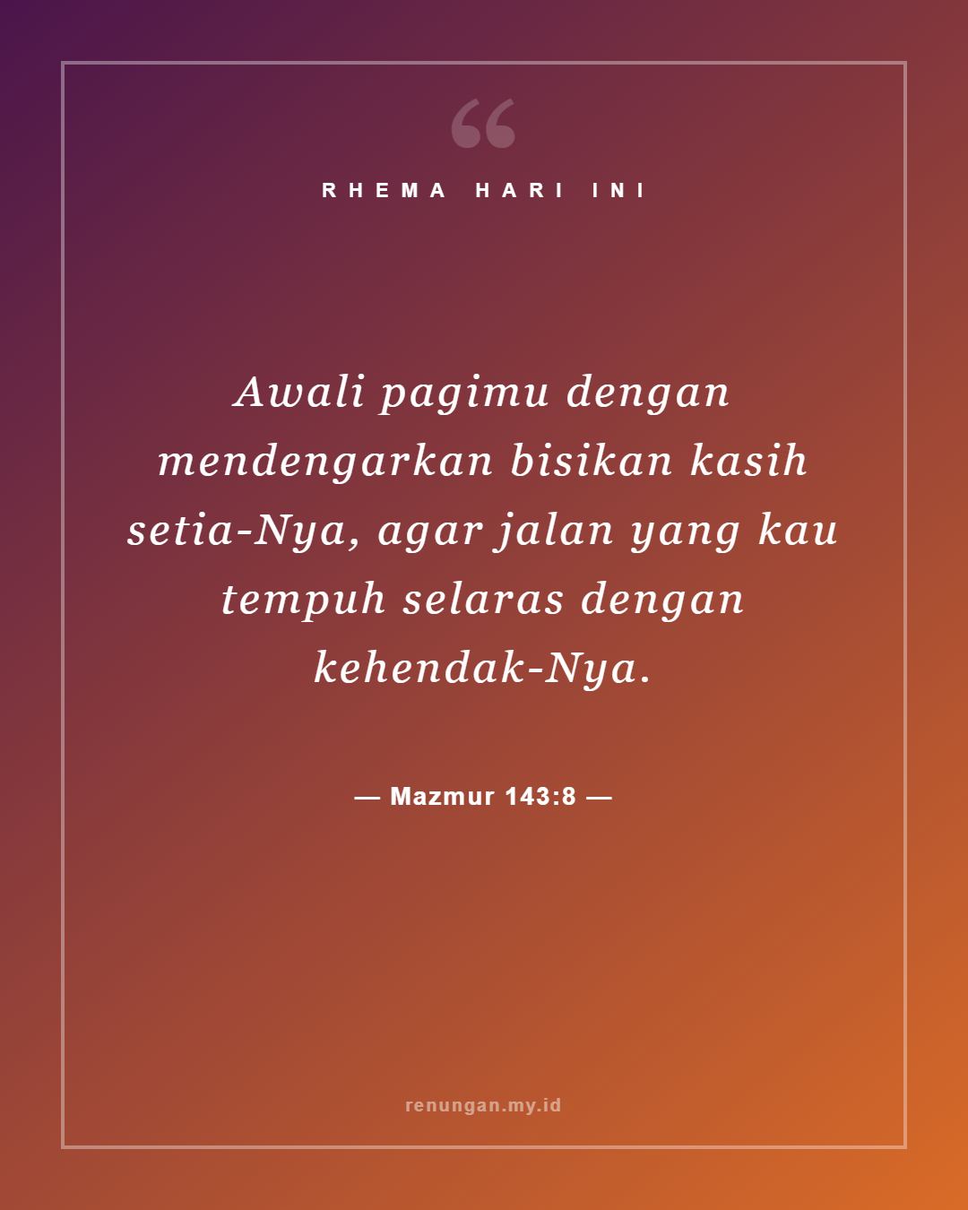 Mazmur 143:8