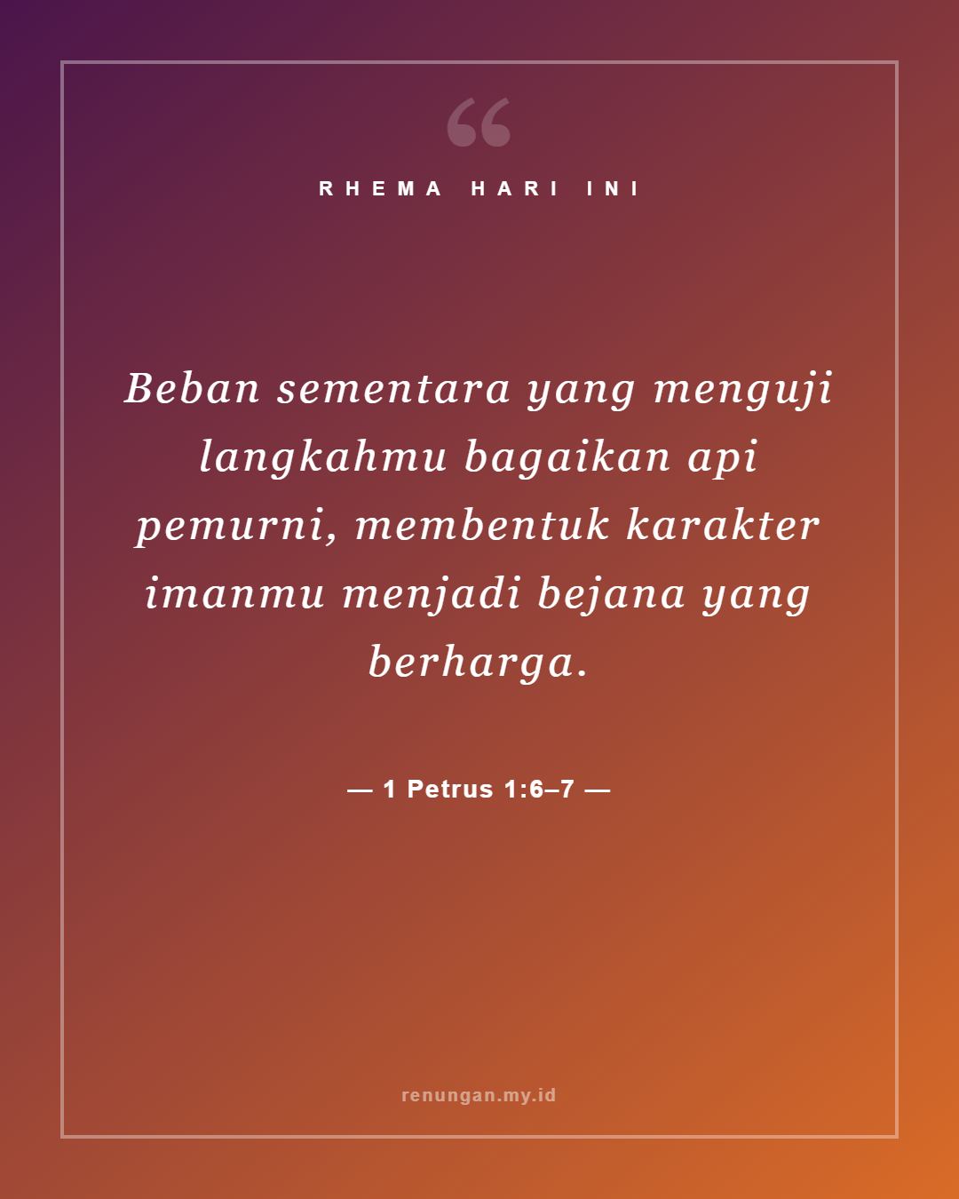 1 Petrus 1:6–7