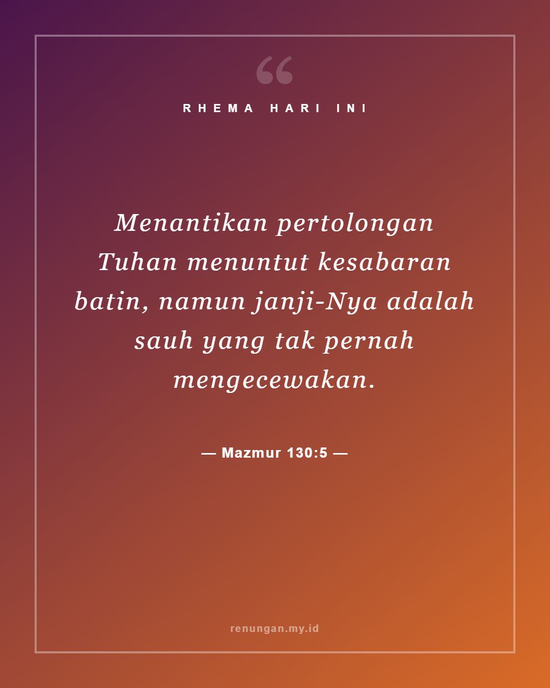 Mazmur 130:5