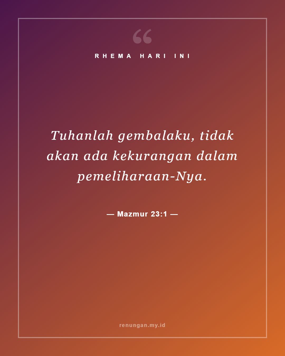 Mazmur 23:1