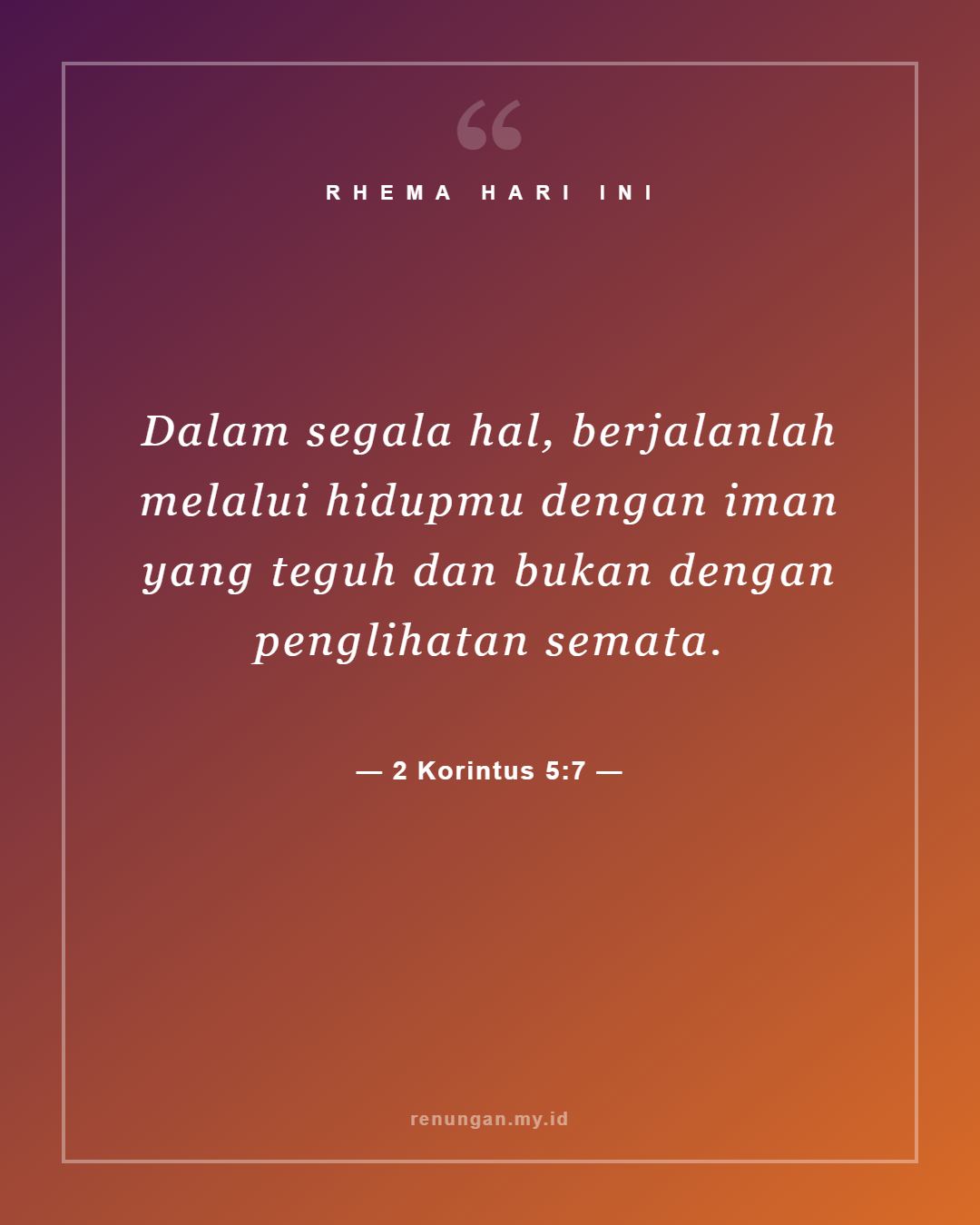 2 Korintus 5:7