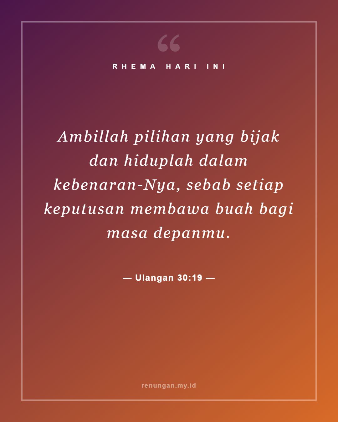 Ulangan 30:19