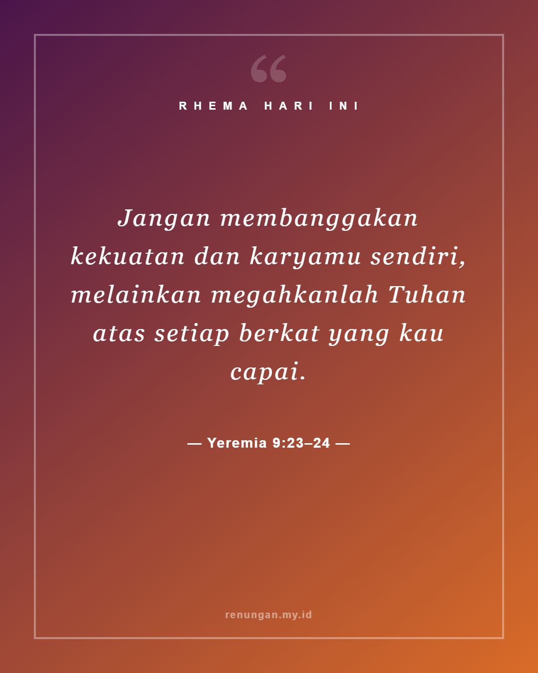 Yeremia 9:23–24