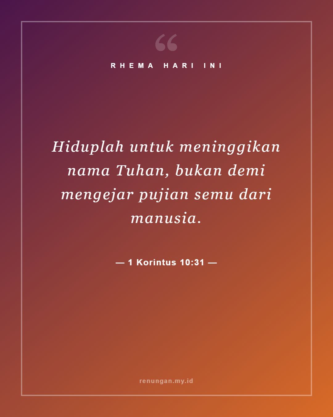 1 Korintus 10:31