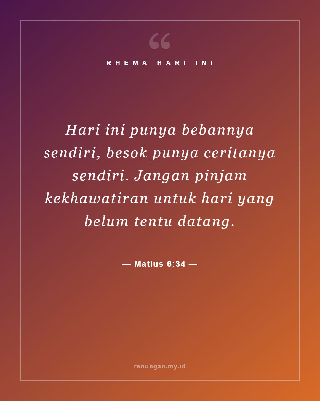 Matius 6:34