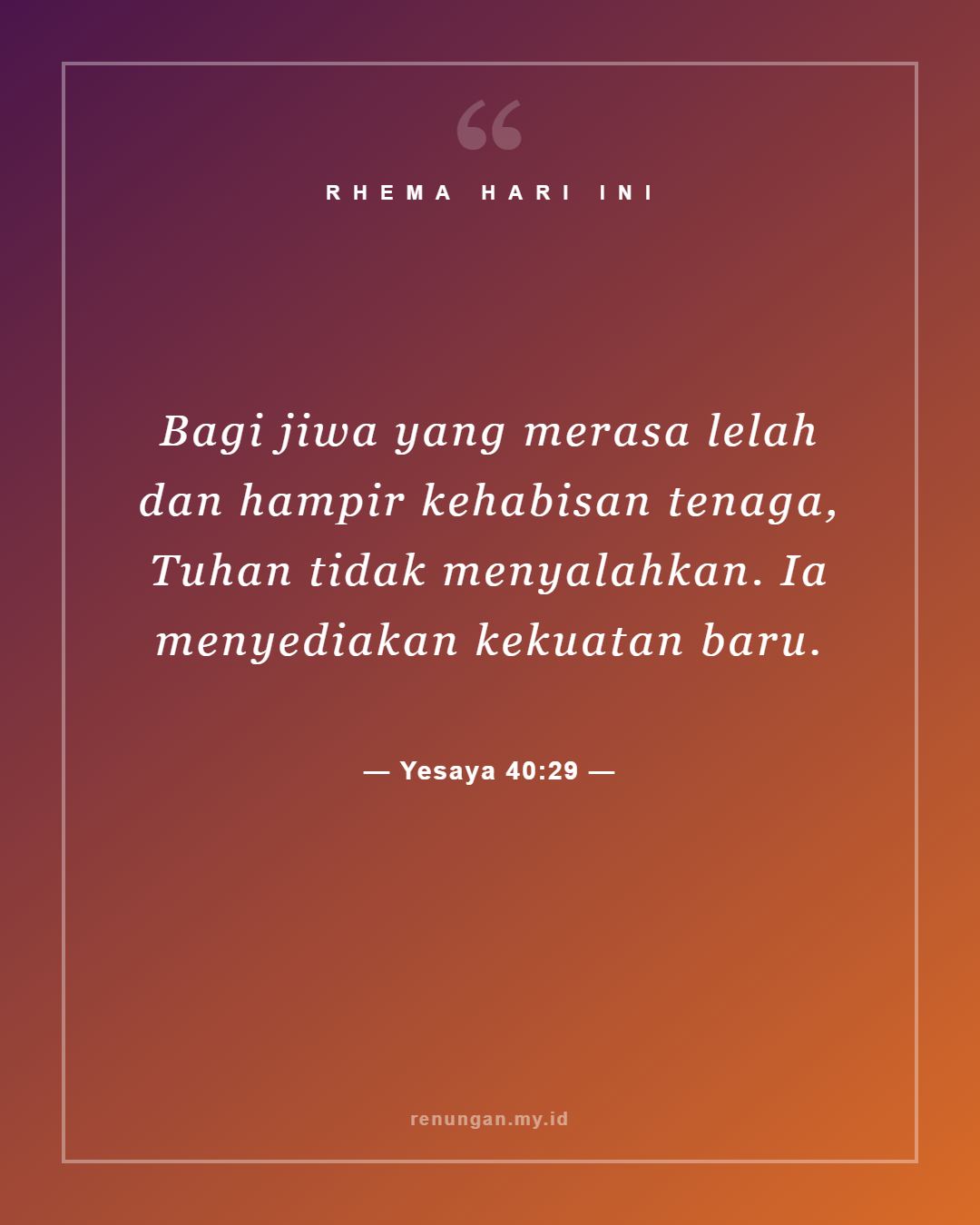 Yesaya 40:29