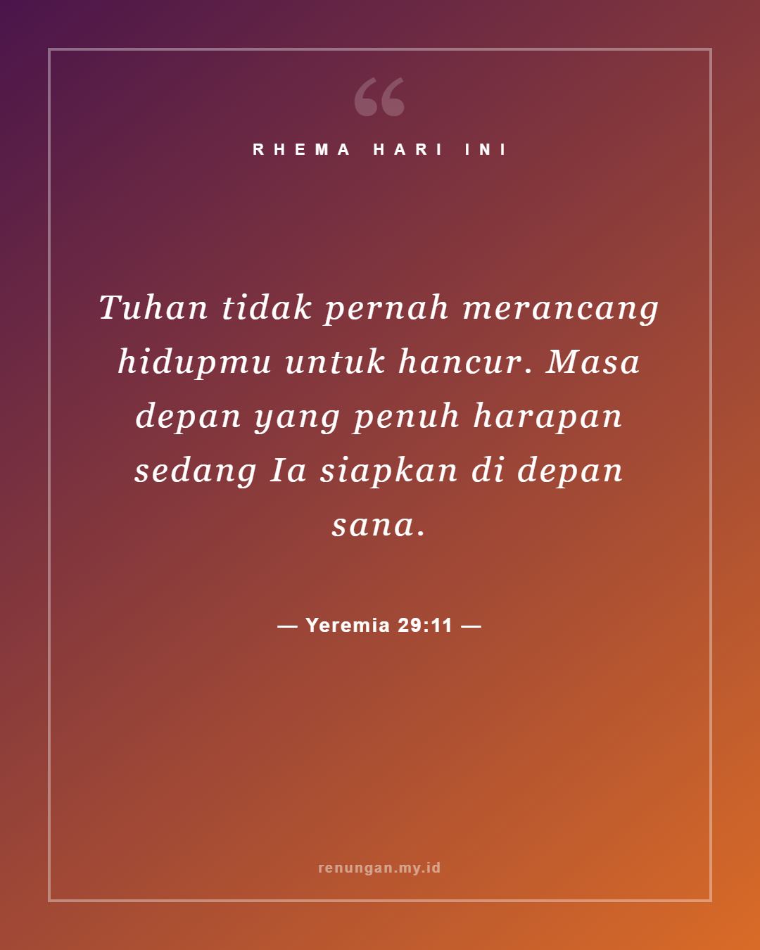 Yeremia 29:11