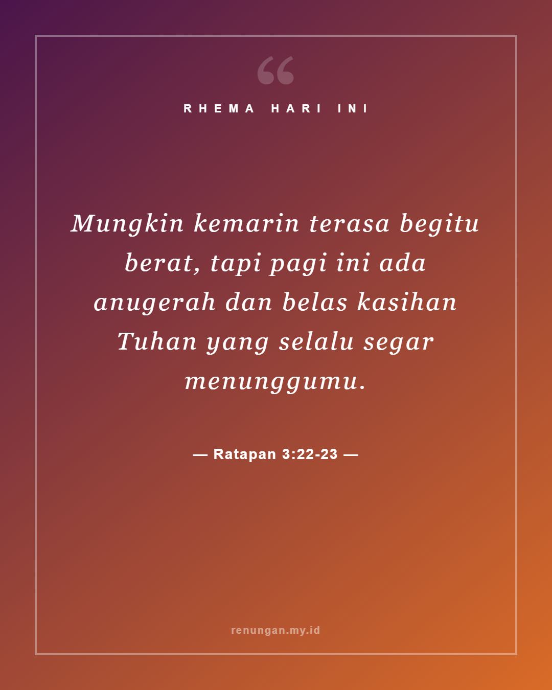 Ratapan 3:22-23