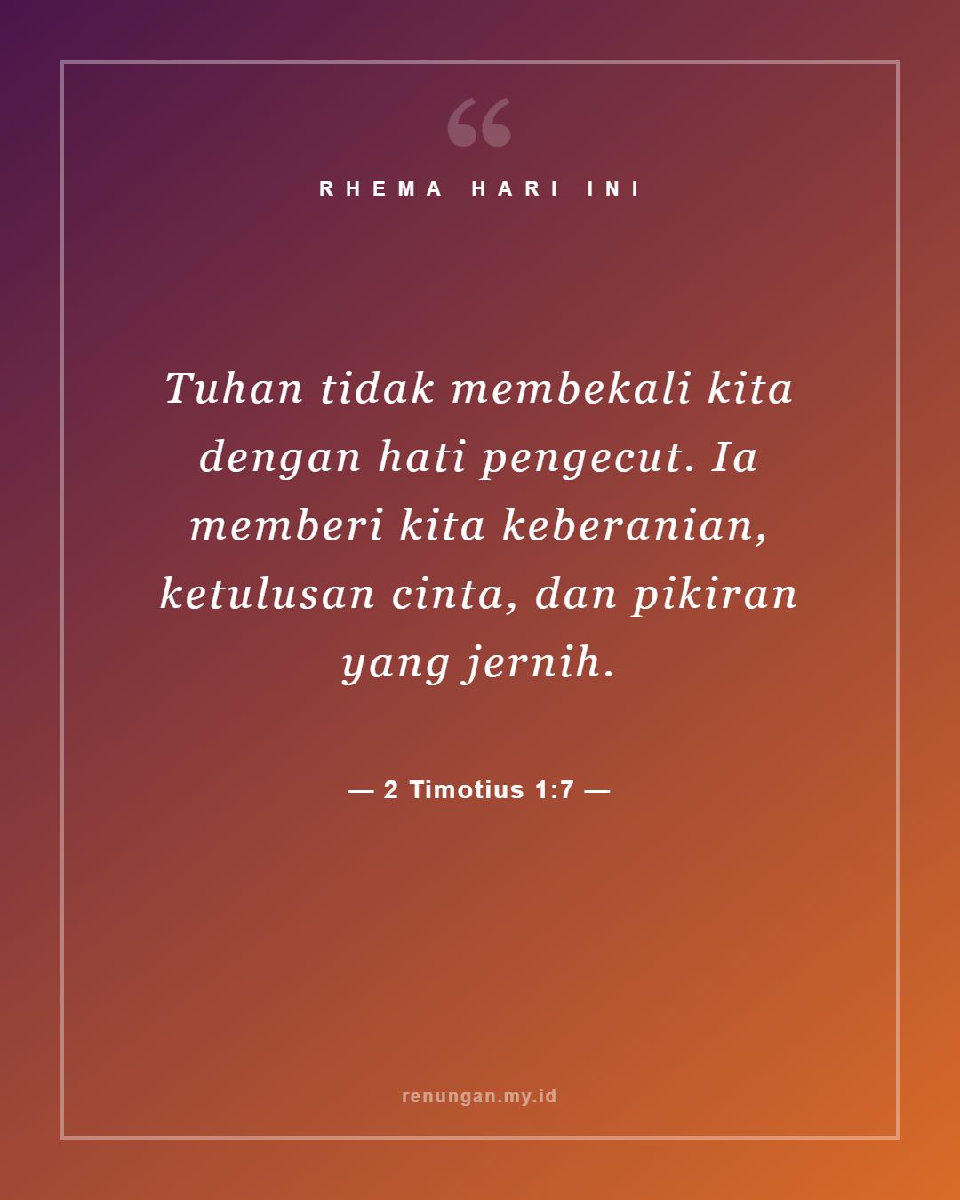 2 Timotius 1:7