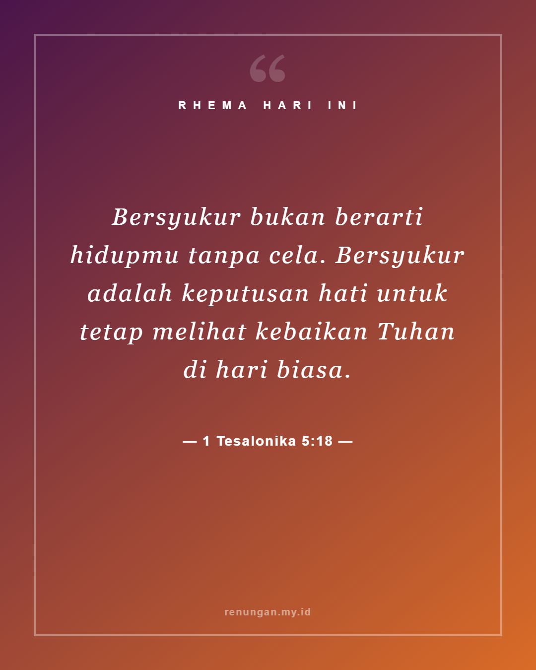 1 Tesalonika 5:18