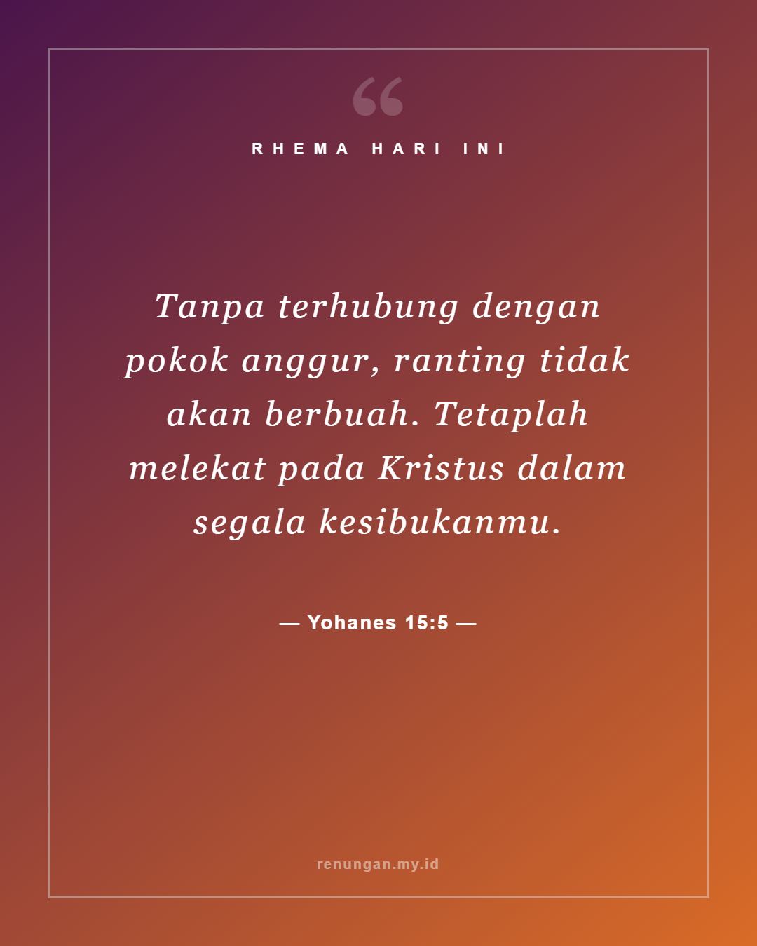 Yohanes 15:5