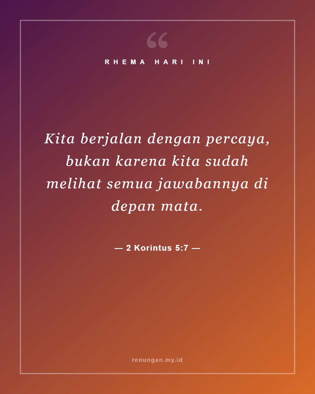 2 Korintus 5:7