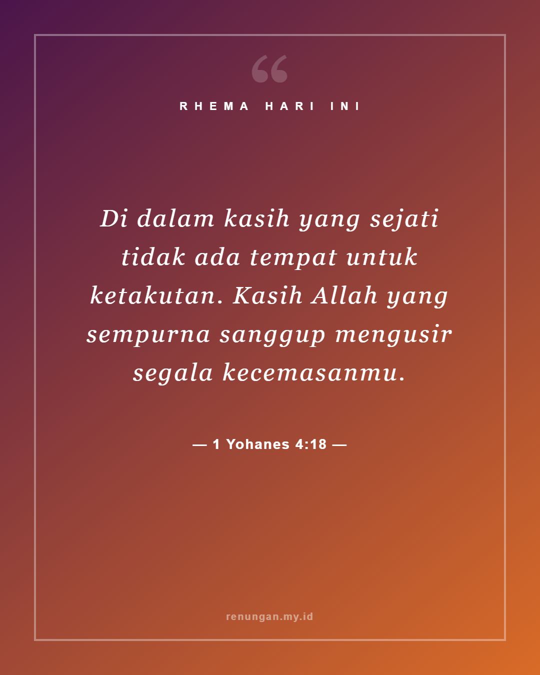 1 Yohanes 4:18