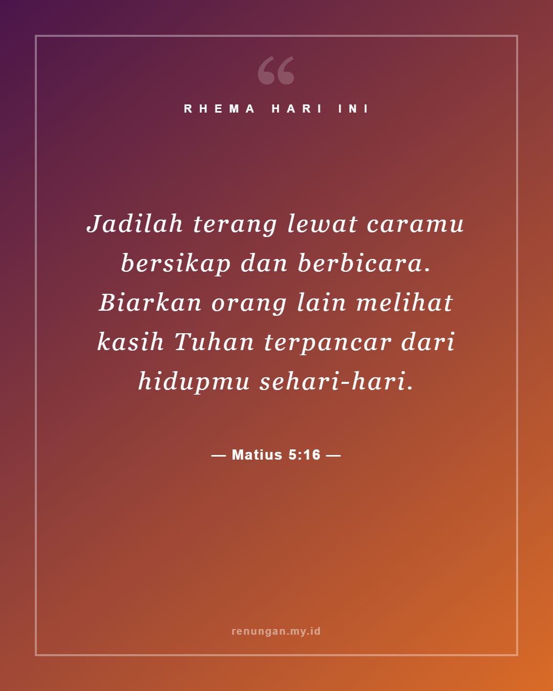 Matius 5:16