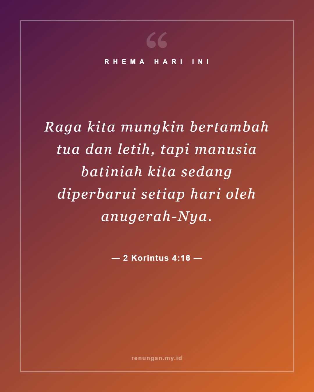 2 Korintus 4:16