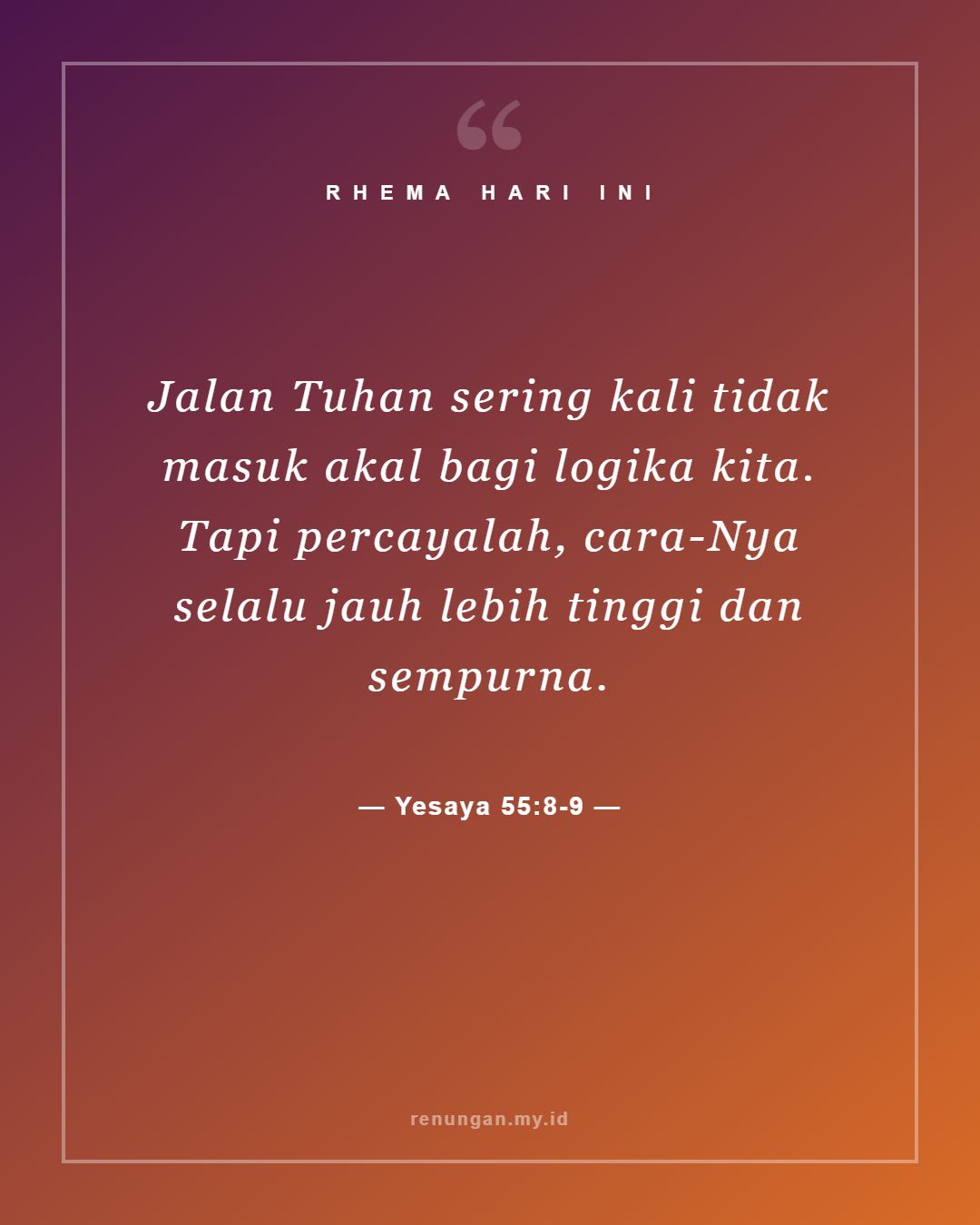 Yesaya 55:8-9
