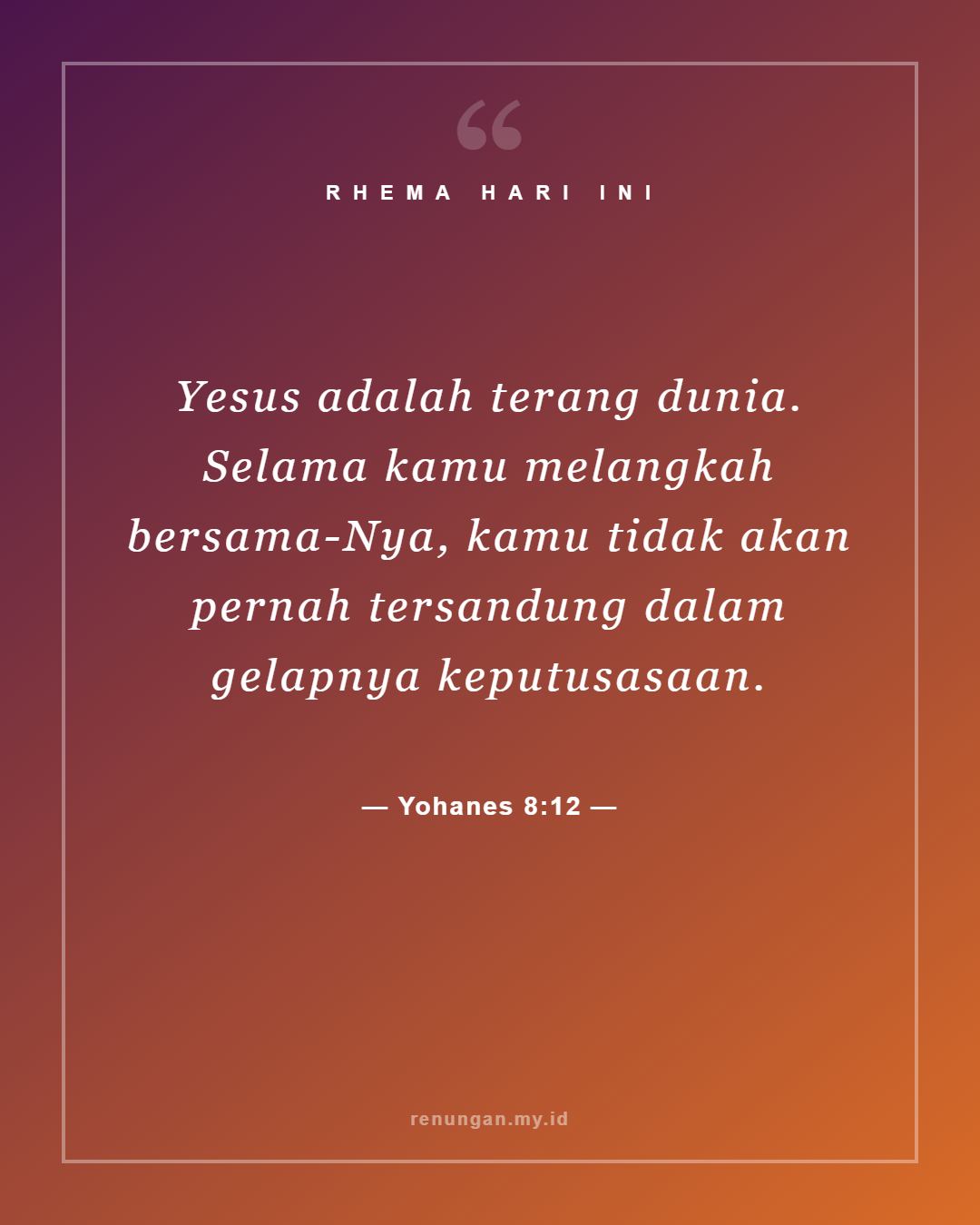 Yohanes 8:12