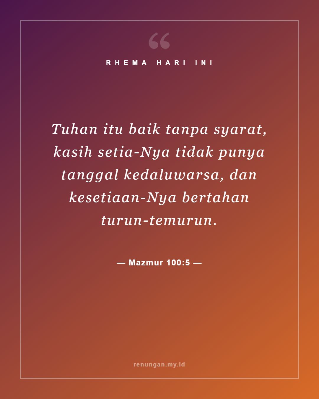 Mazmur 100:5