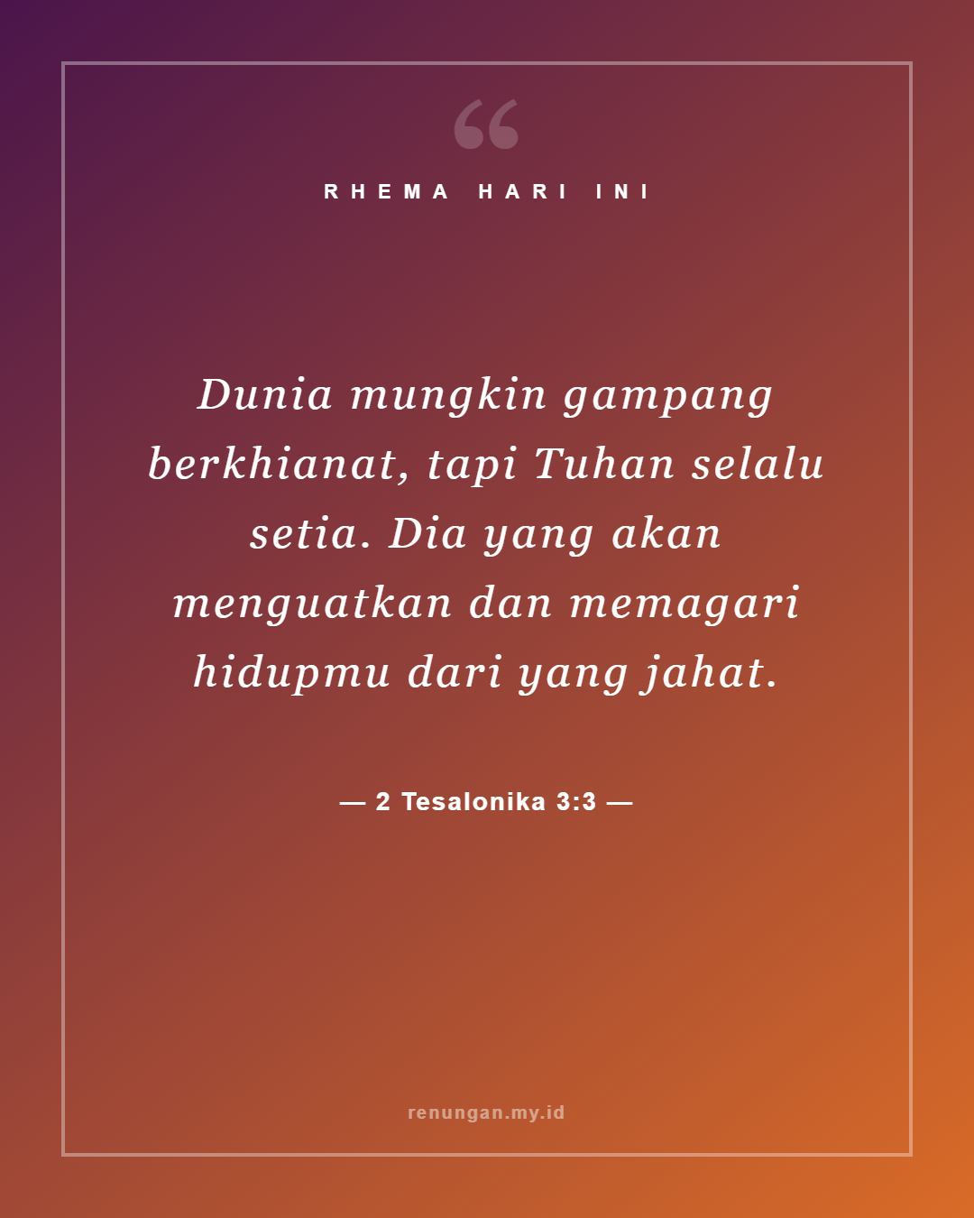 2 Tesalonika 3:3