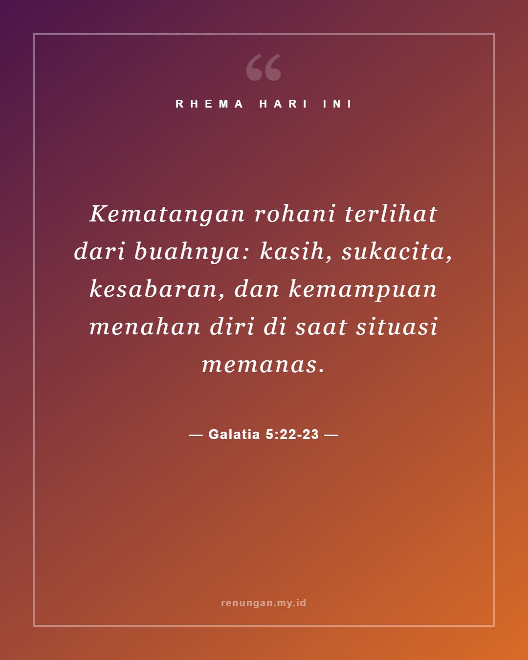 Galatia 5:22-23