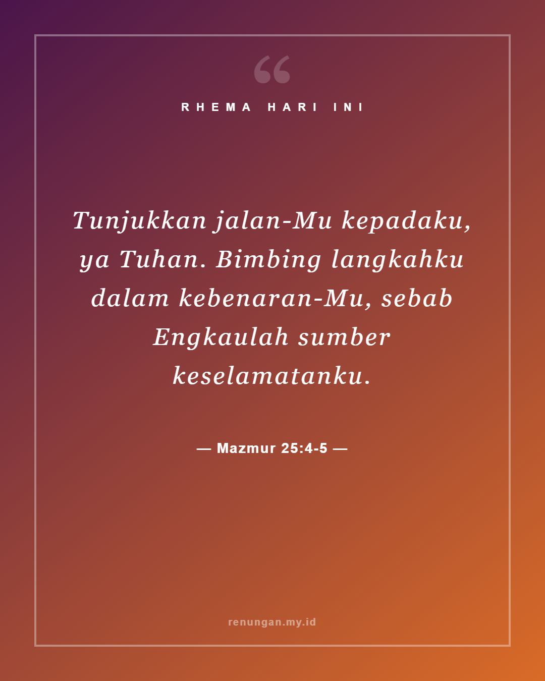 Mazmur 25:4-5