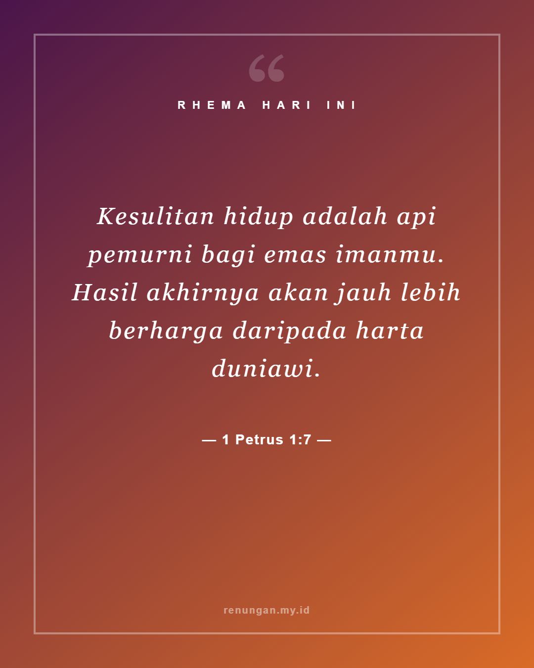 1 Petrus 1:7