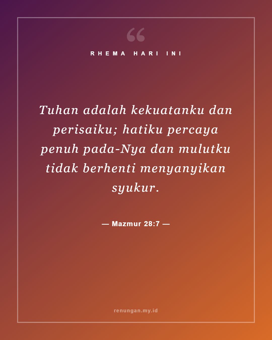 Mazmur 28:7