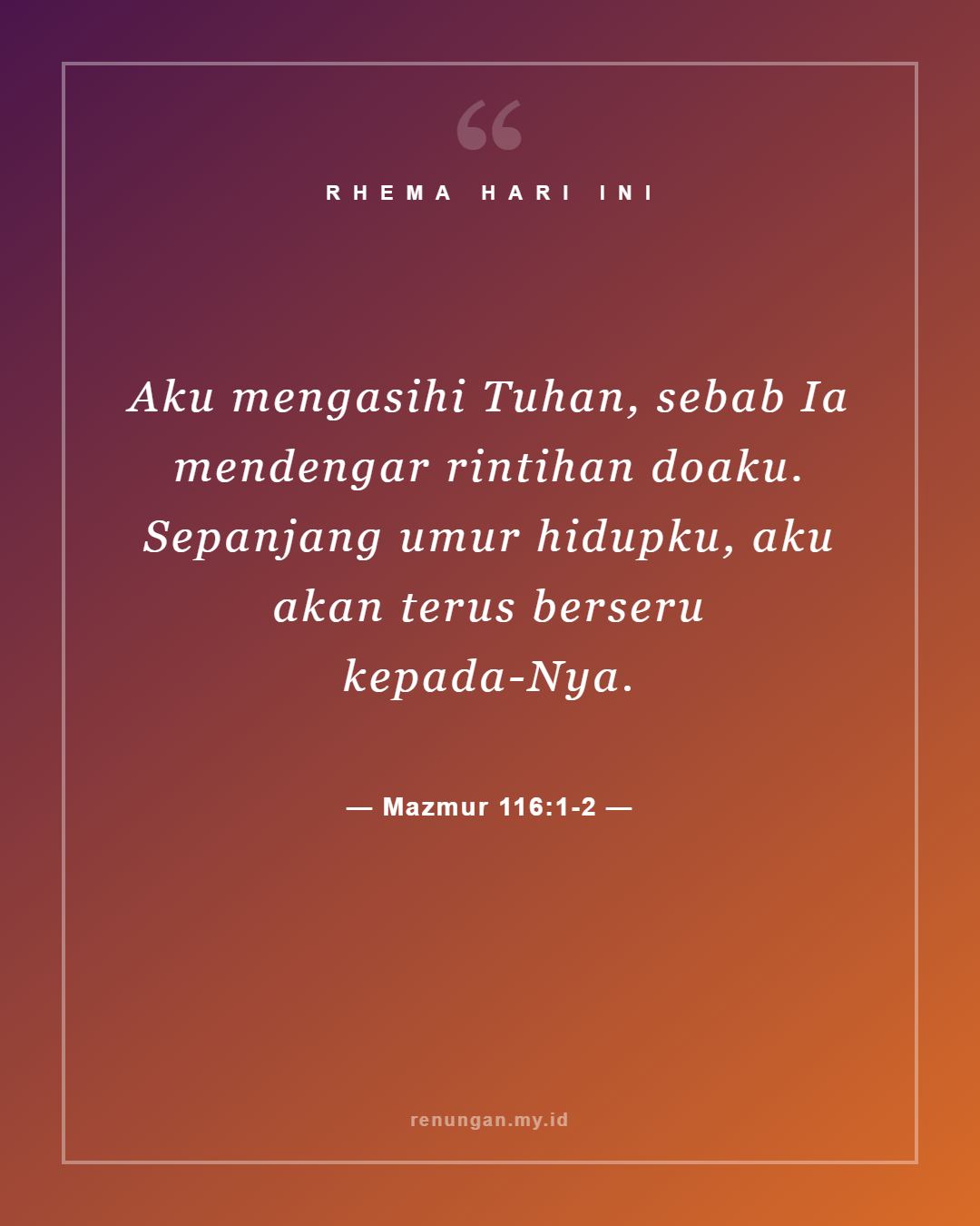 Mazmur 116:1-2