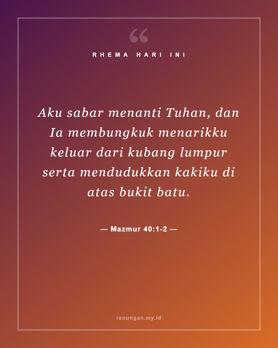 Mazmur 40:1-2
