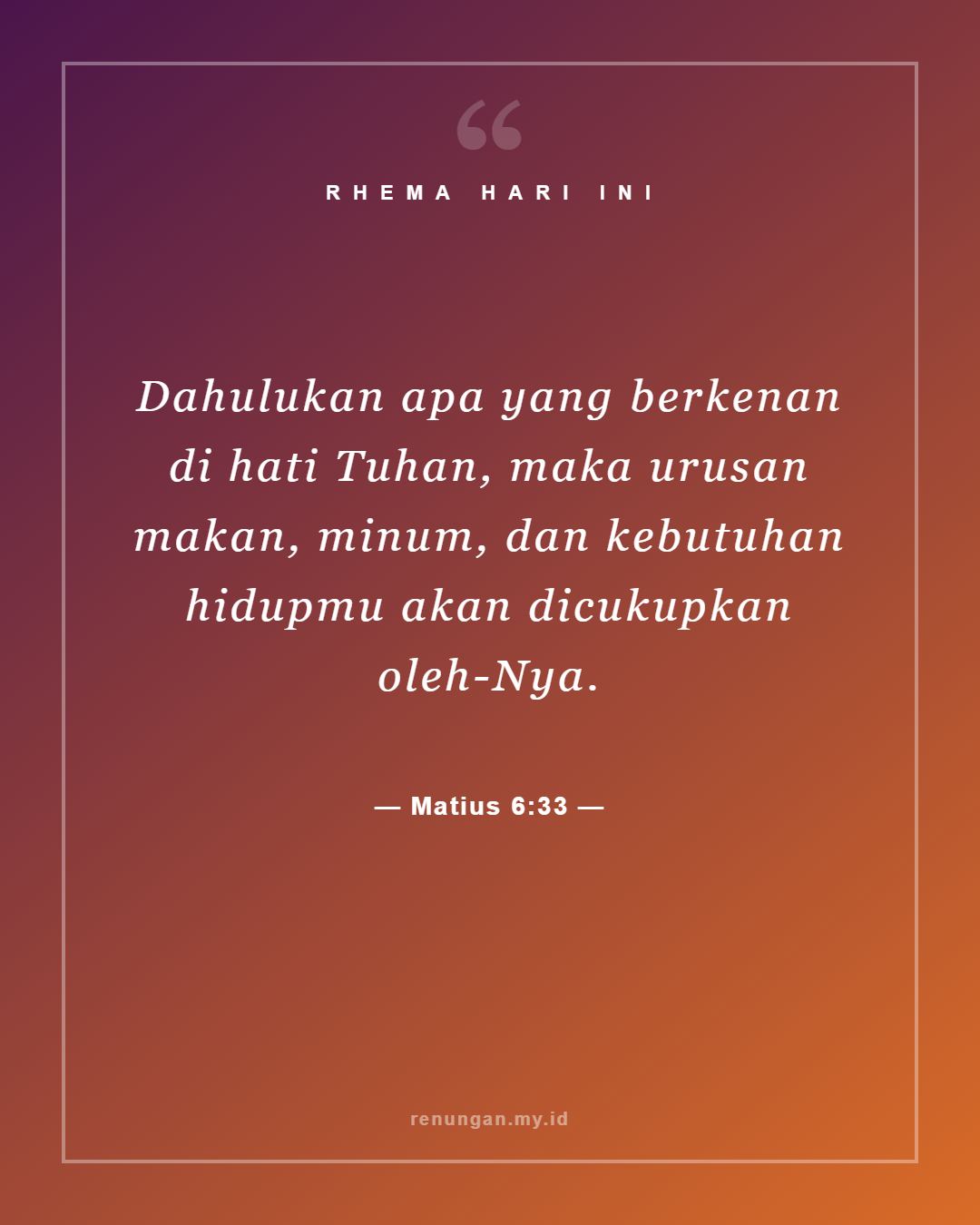 Matius 6:33