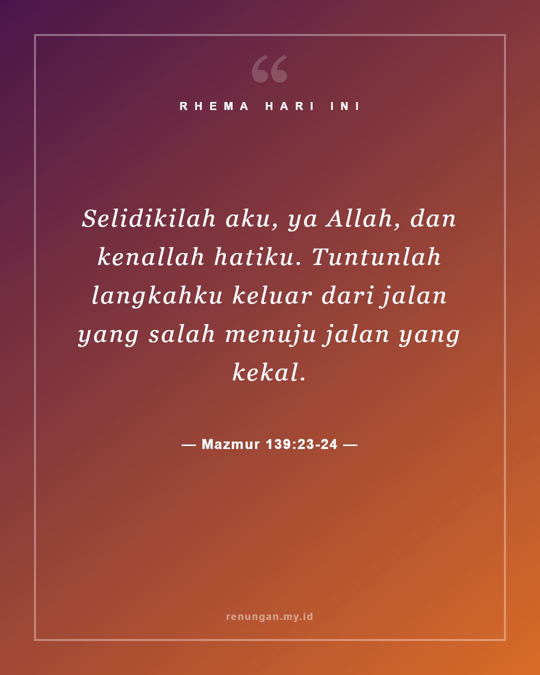 Mazmur 139:23-24