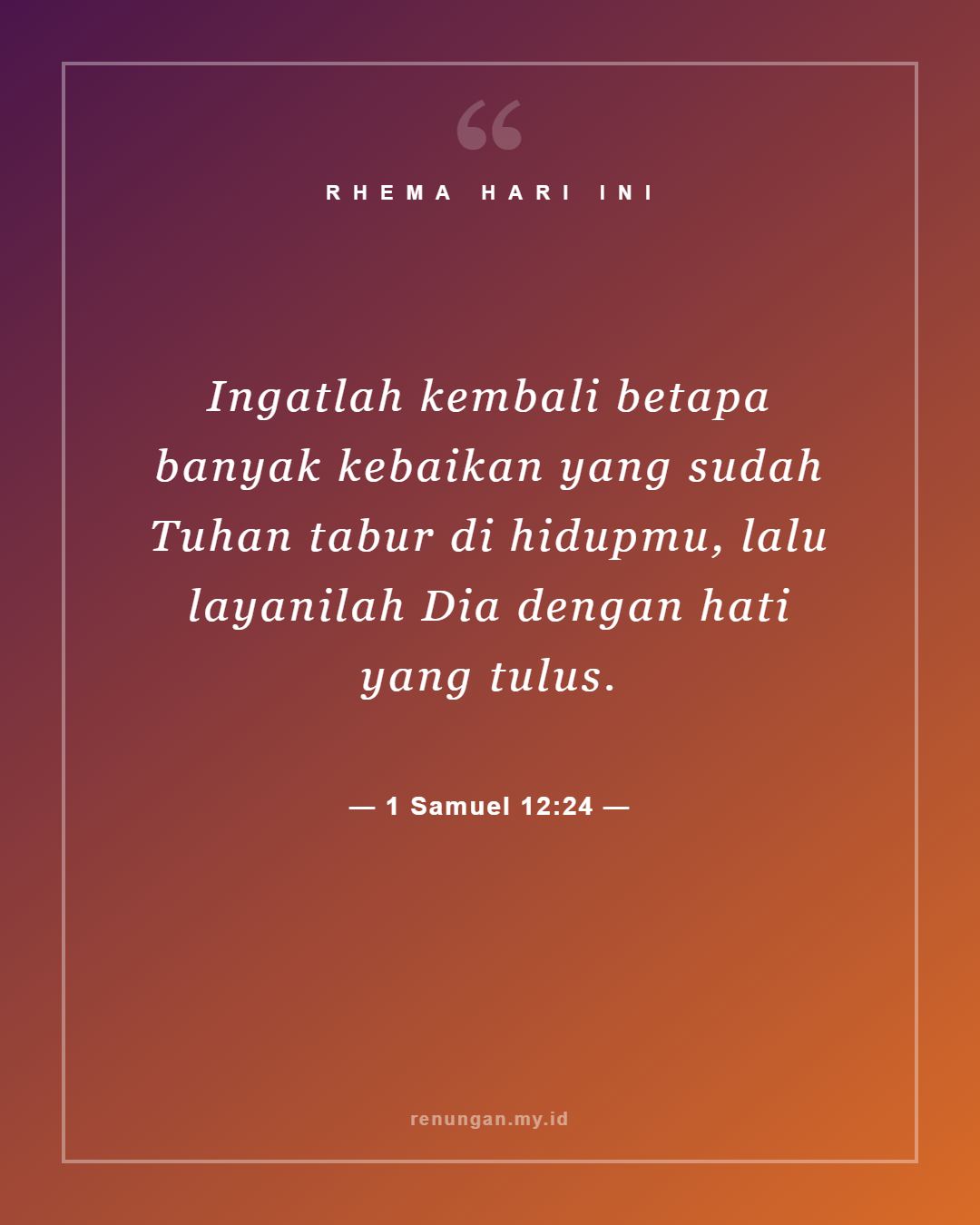 1 Samuel 12:24