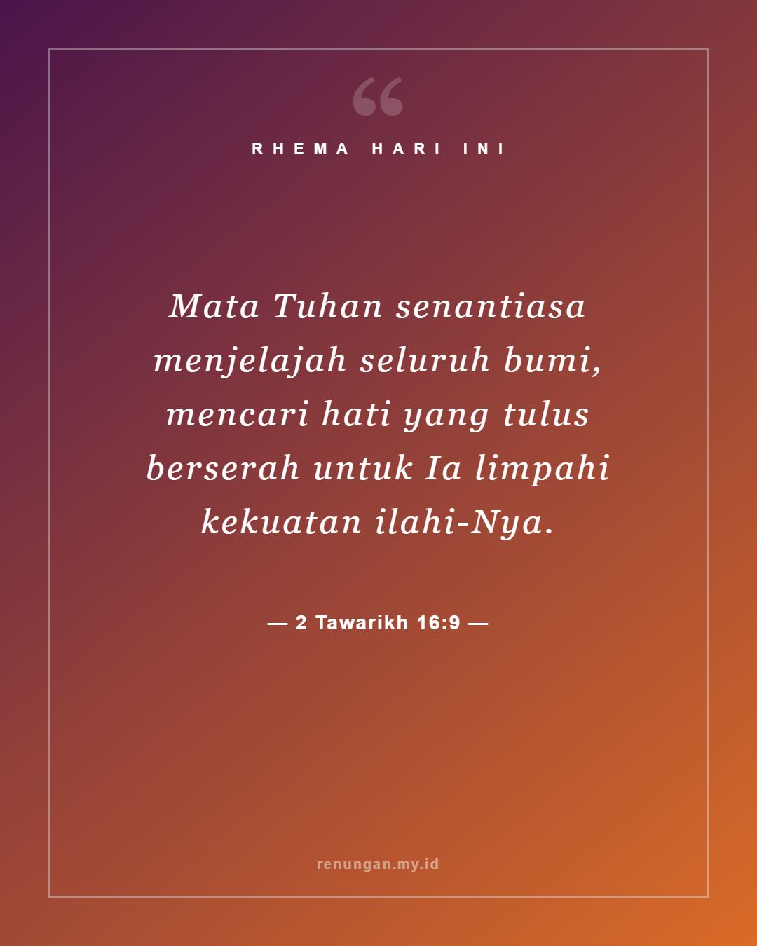2 Tawarikh 16:9