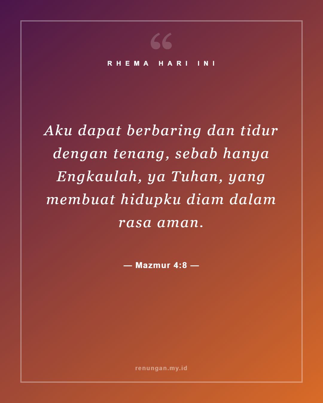 Mazmur 4:8