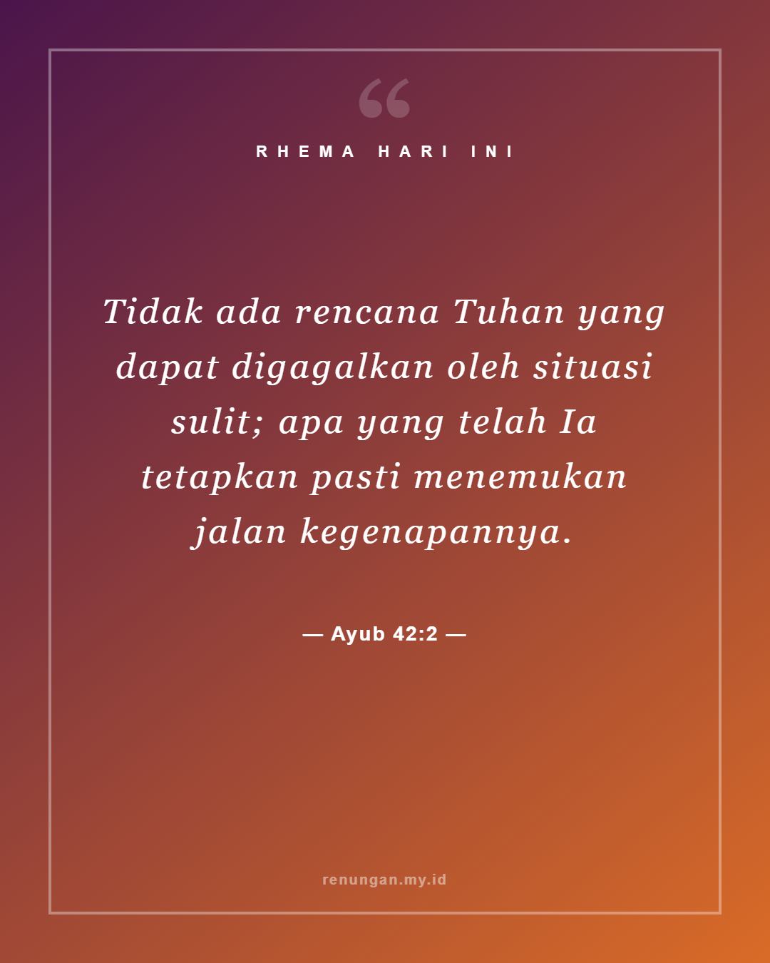 Ayub 42:2