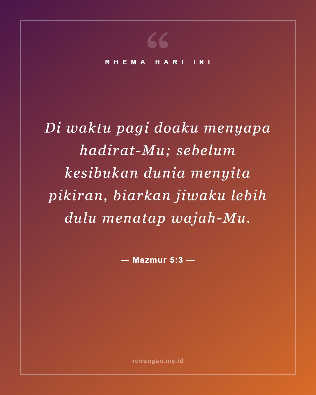 Mazmur 5:3