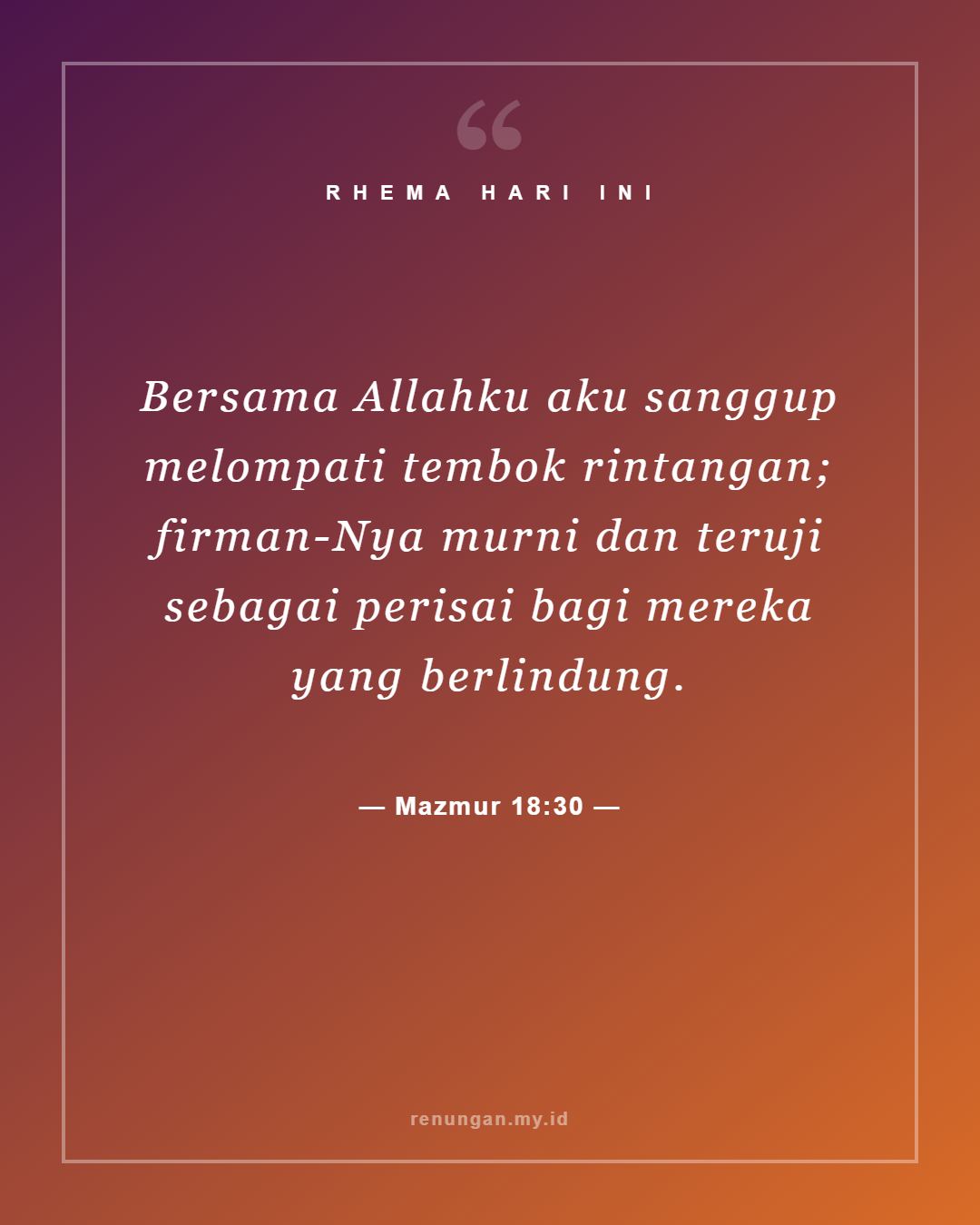Mazmur 18:30