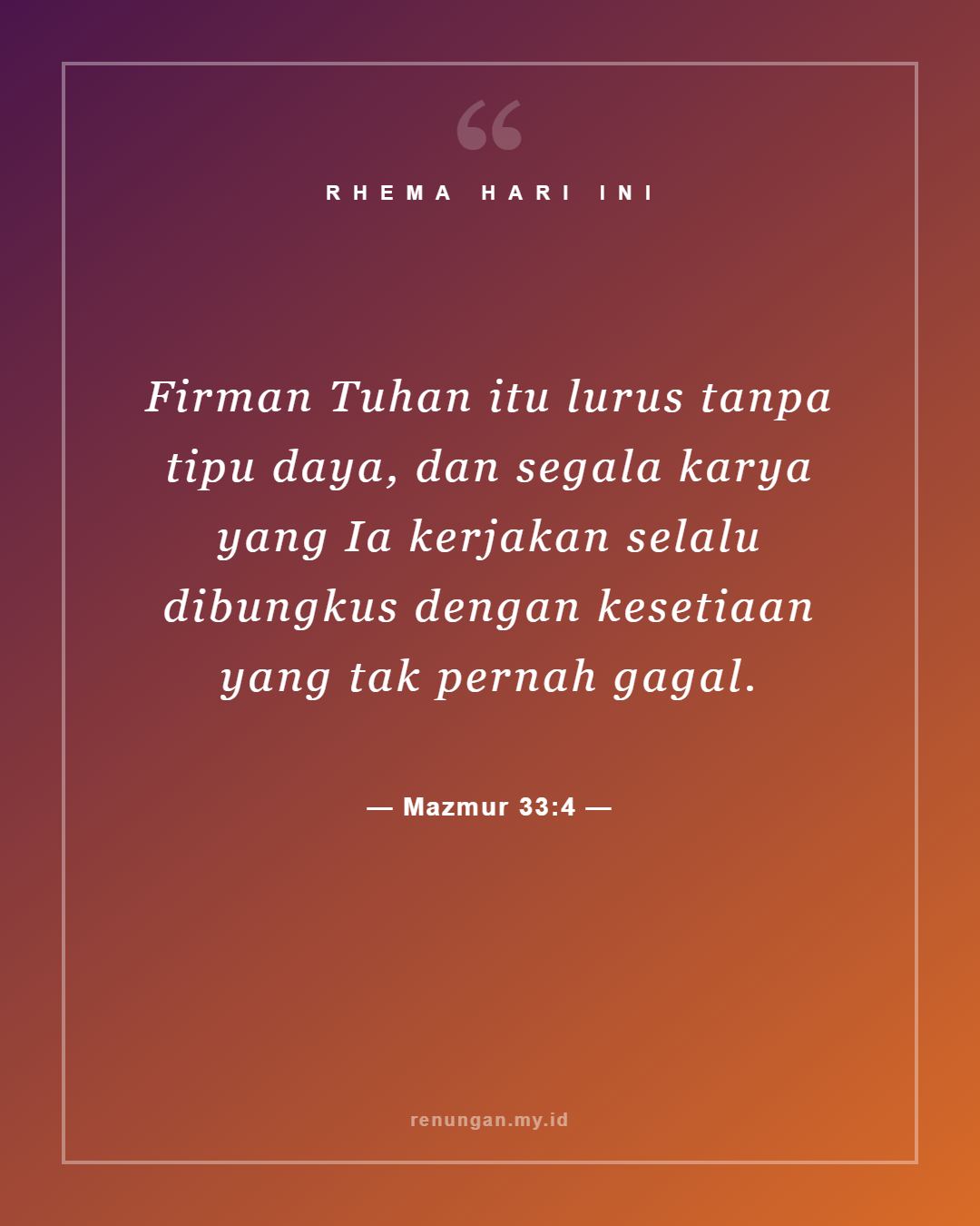 Mazmur 33:4