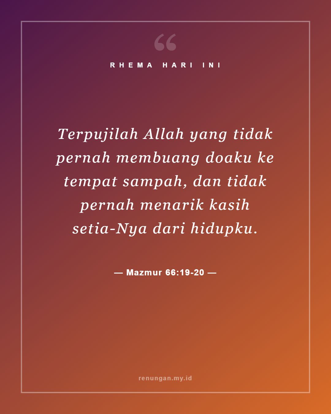 Mazmur 66:19-20