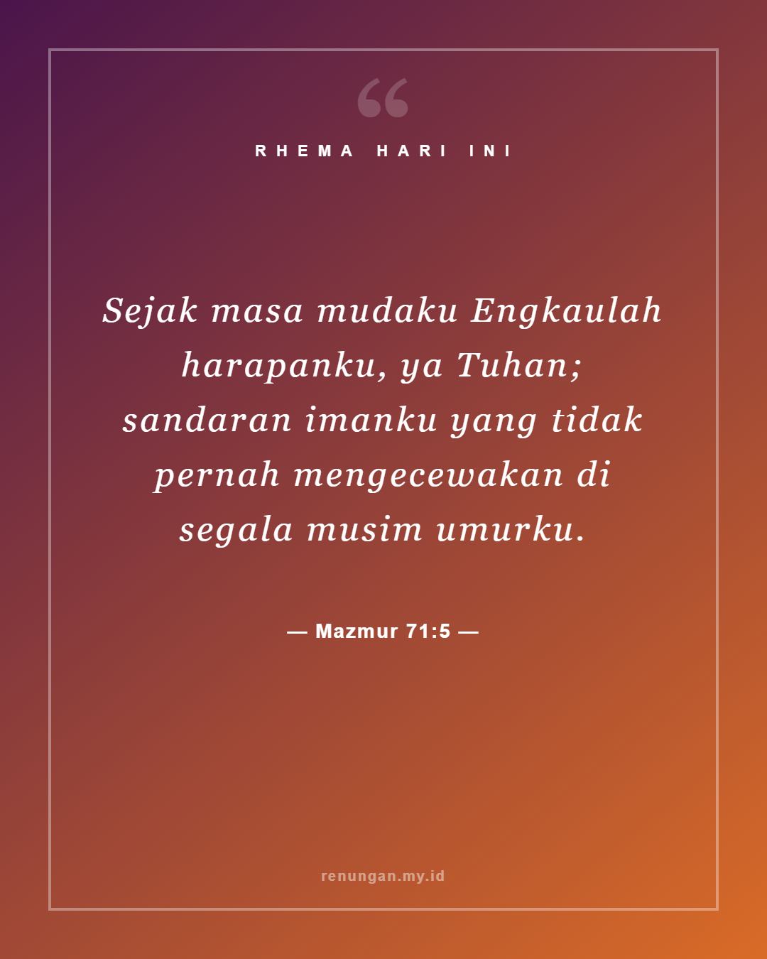 Mazmur 71:5