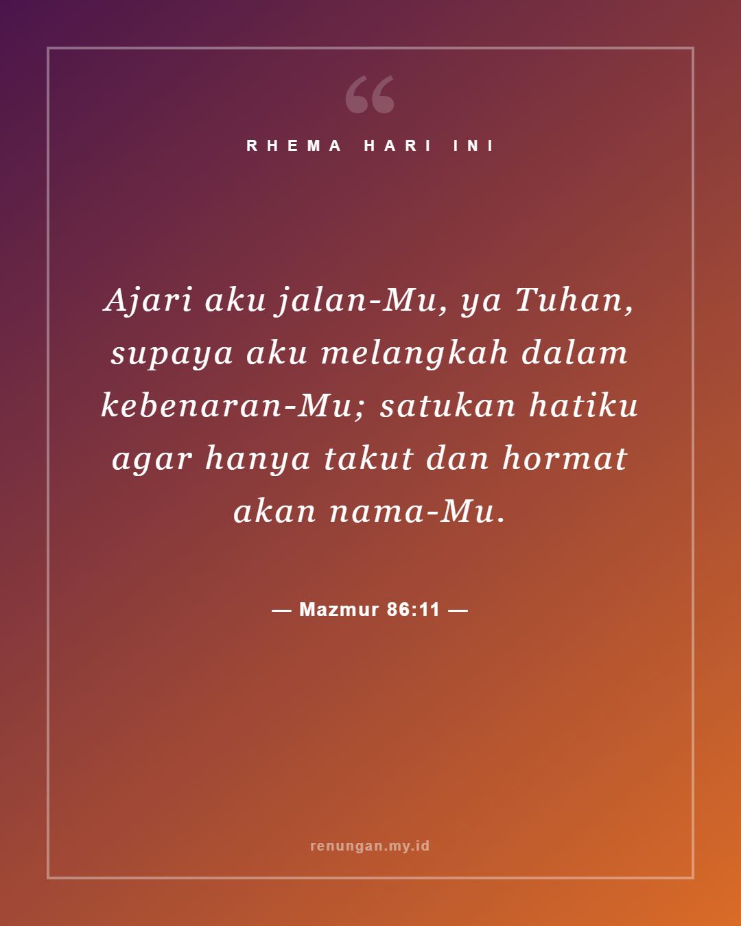 Mazmur 86:11