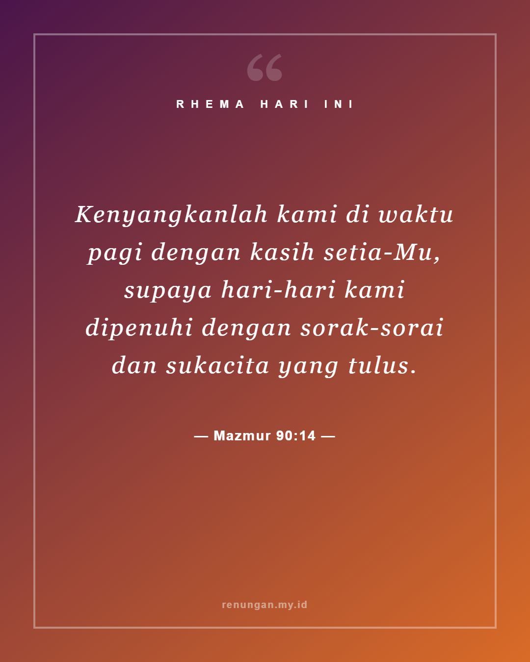 Mazmur 90:14