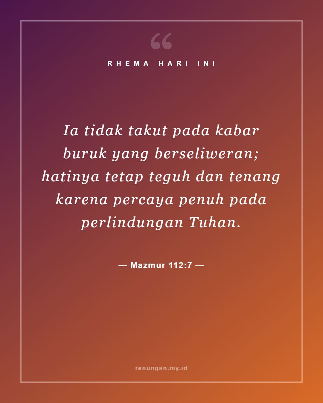 Mazmur 112:7