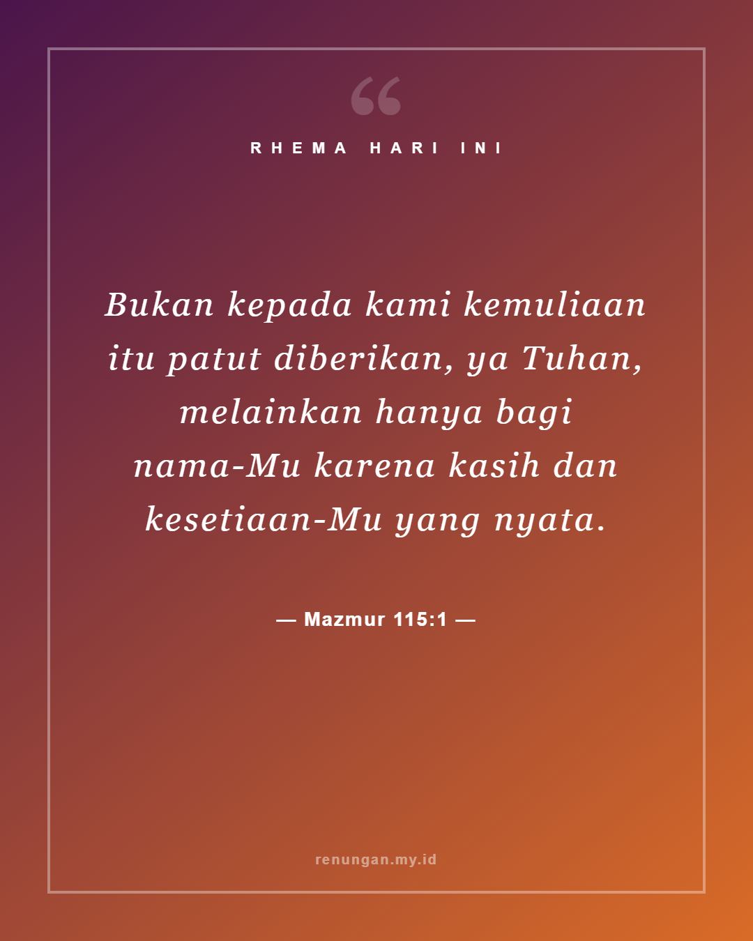 Mazmur 115:1