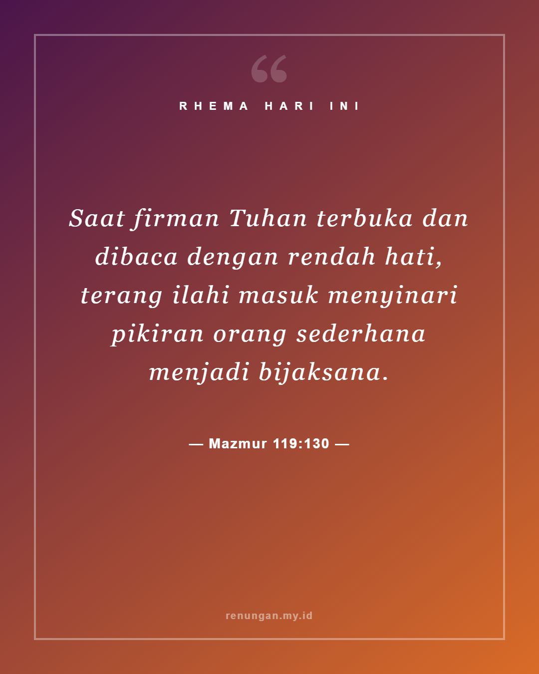 Mazmur 119:130