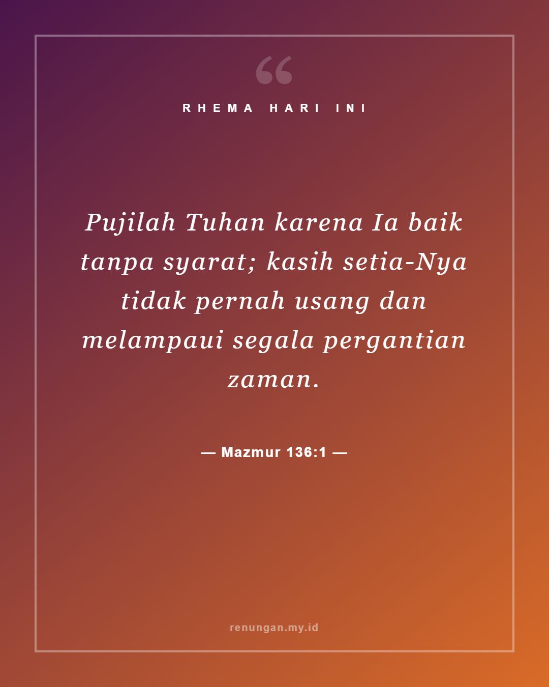 Mazmur 136:1