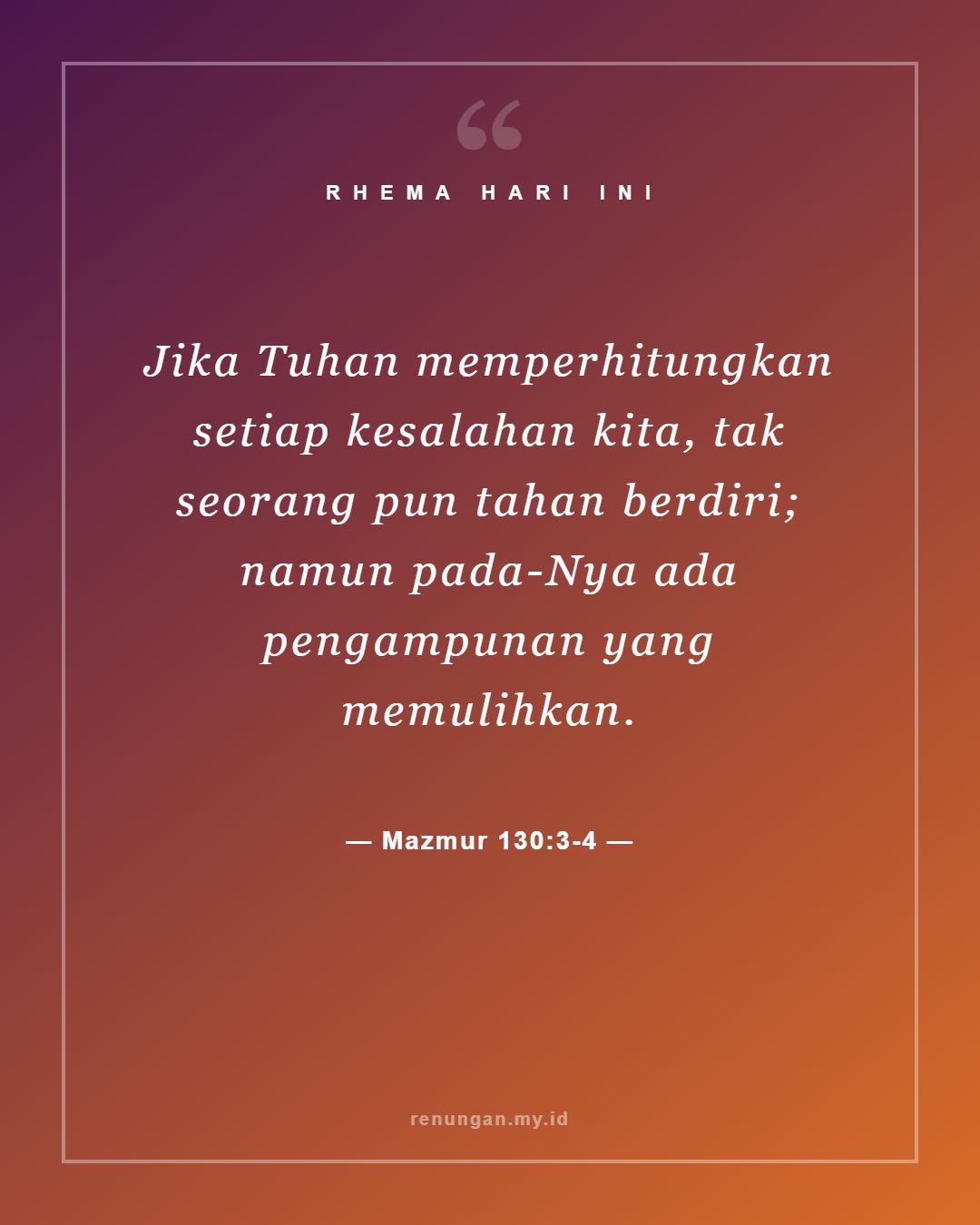 Mazmur 130:3-4