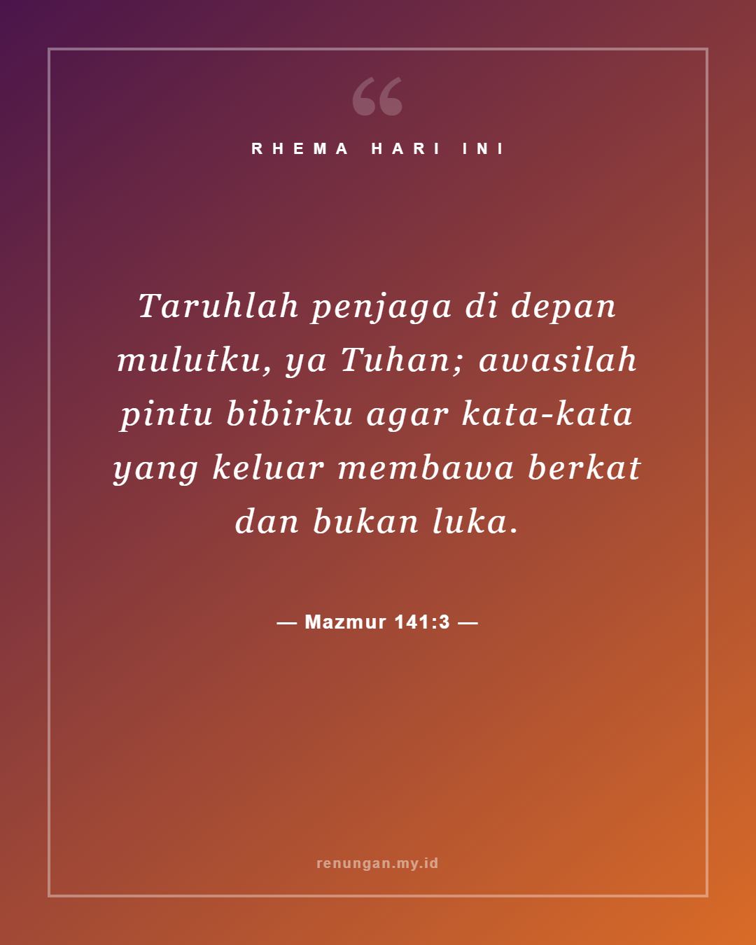 Mazmur 141:3