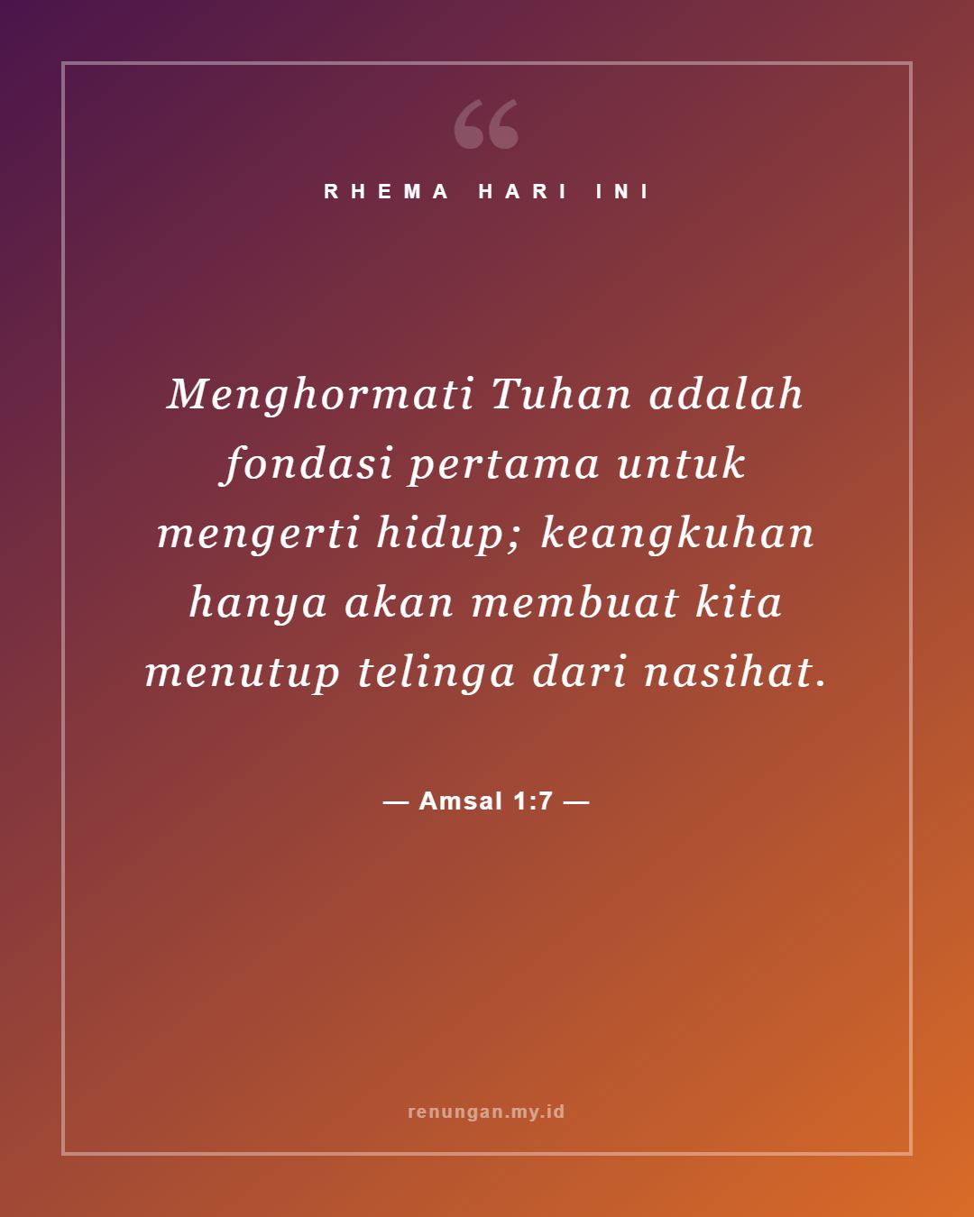 Amsal 1:7